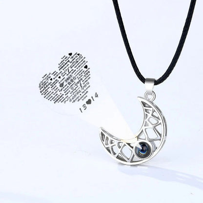 Ins niche design jewelry love sun and moon couple pendant magnetic clavicle chain