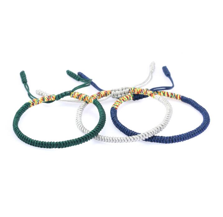 10pcs Multi Color Tibetan Buddhist Good Lucky Charm Tibetan Bracelets Handmade Knots Rope Bracelet