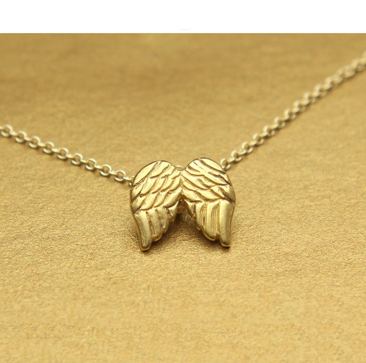 Angel Wings Instagram Wind Wings Light Luxury Gold Plated Alloy Collar Short Necklace