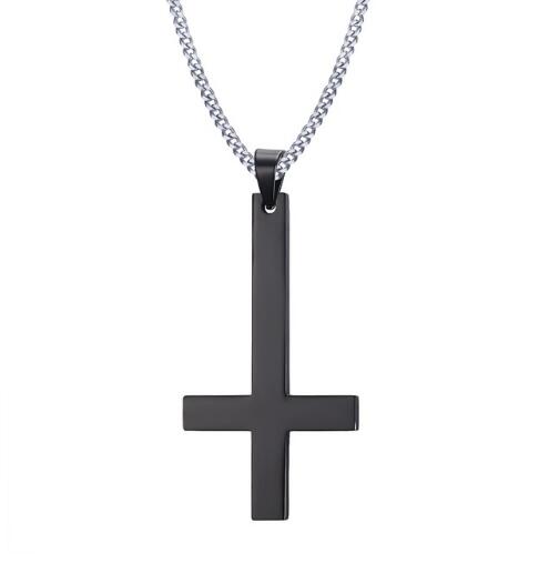 Vnox Men St Peter's Inverted Cross Pendant Necklace