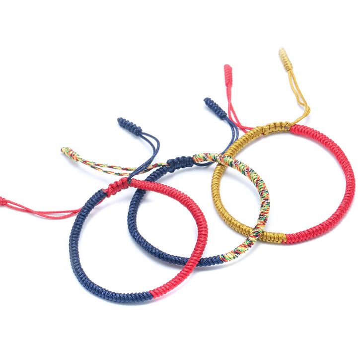 10pcs Multi Color Tibetan Buddhist Good Lucky Charm Tibetan Bracelets Handmade Knots Rope Bracelet