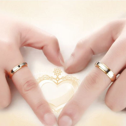 Stainless steel Wedding Ring Silver Gold Color Simple Design Couple Alliance Ring 4mm 6mm Width Band Ring for Women and Men