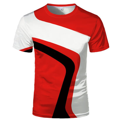 Creative new fashion 3D digital printing T-shirt summer breathable and comfortable men and women with short sleeves