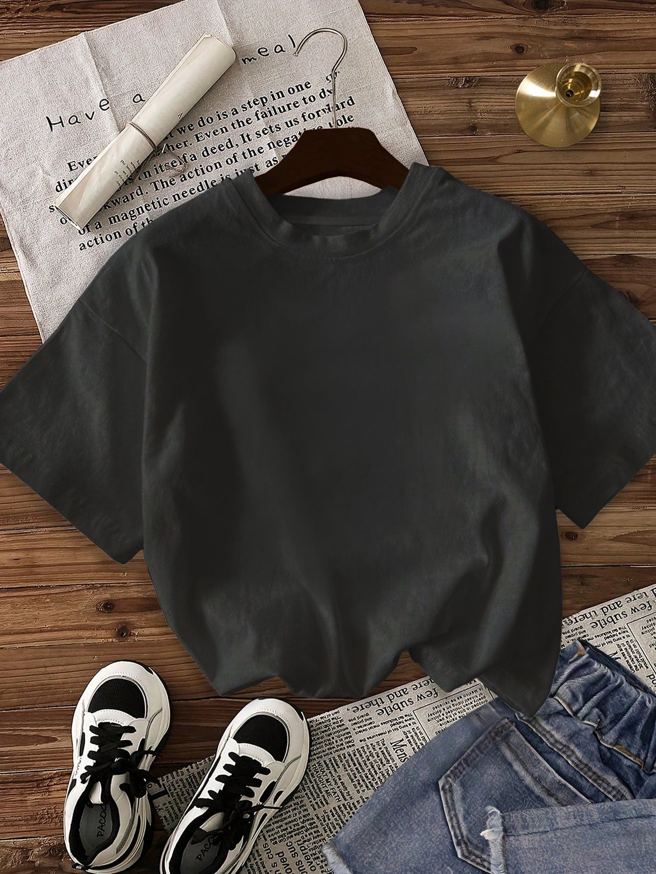 Multi-color Round Neck Short Sleeve