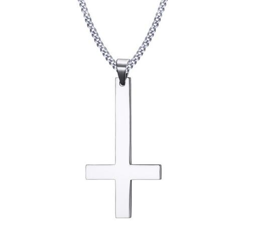 Vnox Men St Peter's Inverted Cross Pendant Necklace