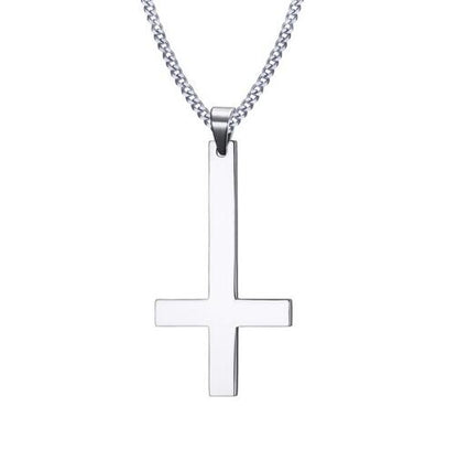 Vnox Men St Peter's Inverted Cross Pendant Necklace