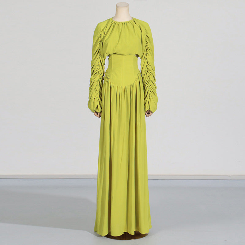 Elegant Draped Skirt Set