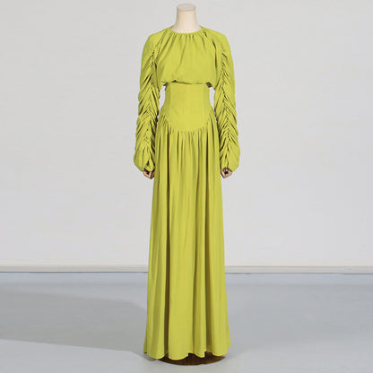 Elegant Draped Skirt Set