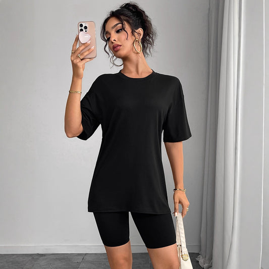 Plain Round-Neck T-Shirt