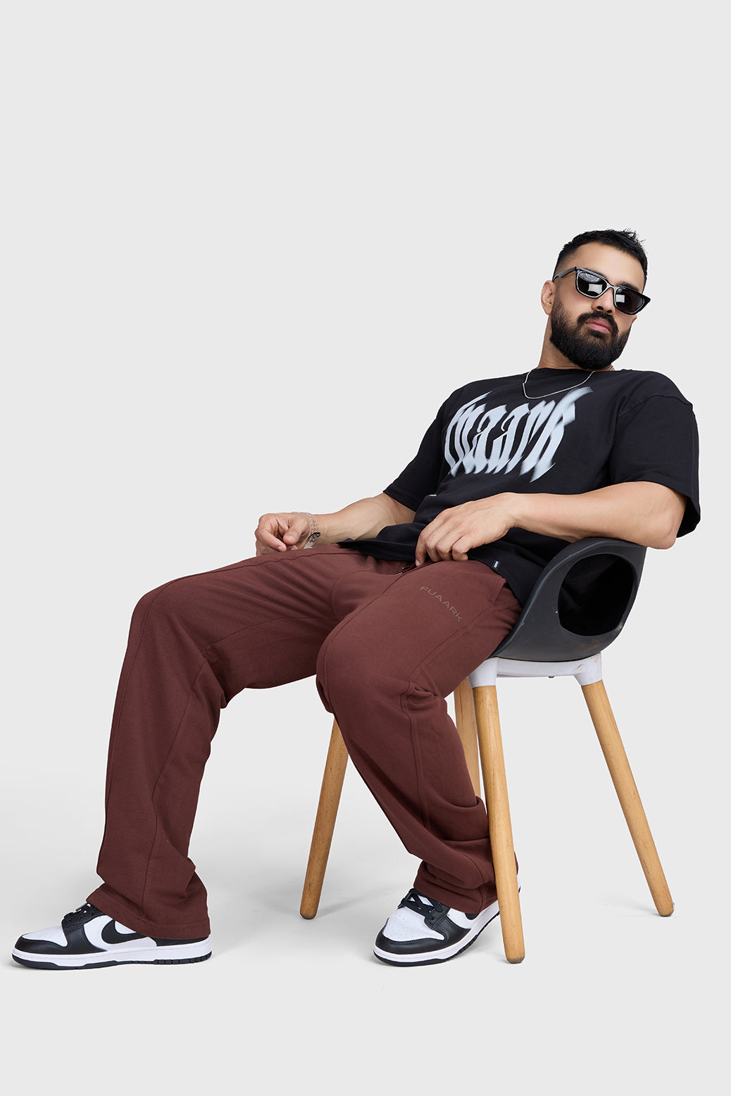 Blurred Oversized T-shirts Black