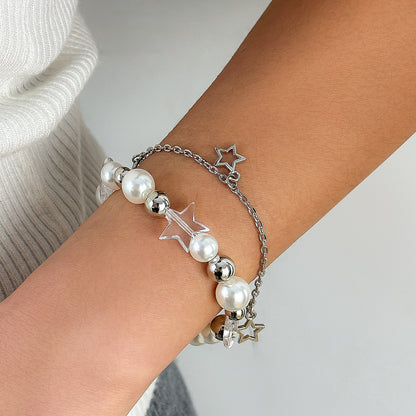 Star pendant tassel set bracelet simple and versatile magnetic heart-shaped StarBracelet bracelet