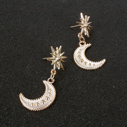 Temperament Fashion Alloy Moon Earrings New Bohemian Style Stud Earrings For Women
