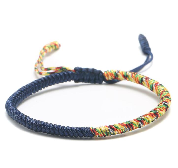 10pcs Multi Color Tibetan Buddhist Good Lucky Charm Tibetan Bracelets Handmade Knots Rope Bracelet
