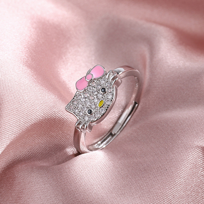 Kitty Cat Open Ring Jewelry