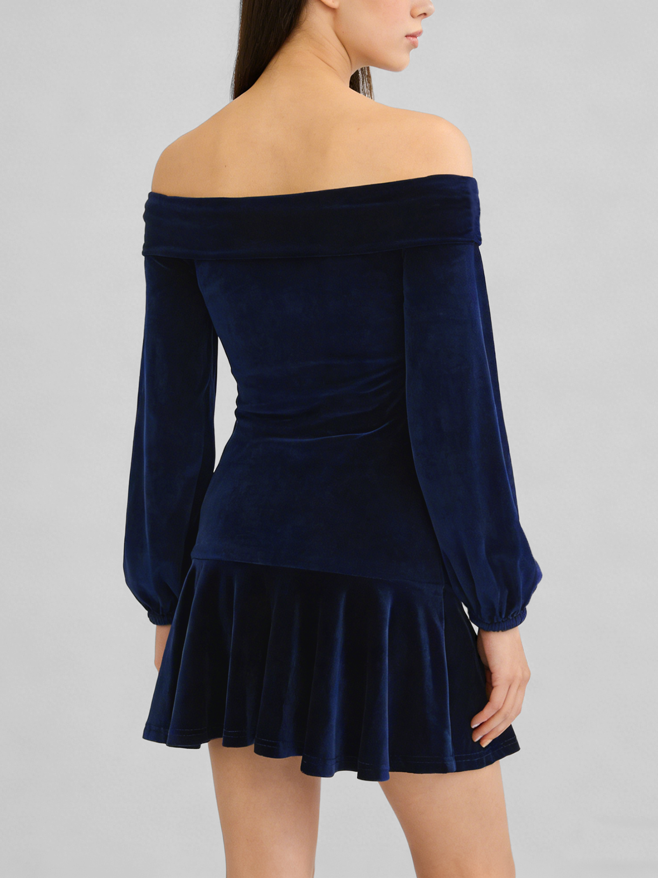Elegant Velvet Off-Shoulder Dress