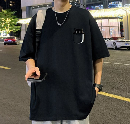 Half sleeve loose short sleeved shirt