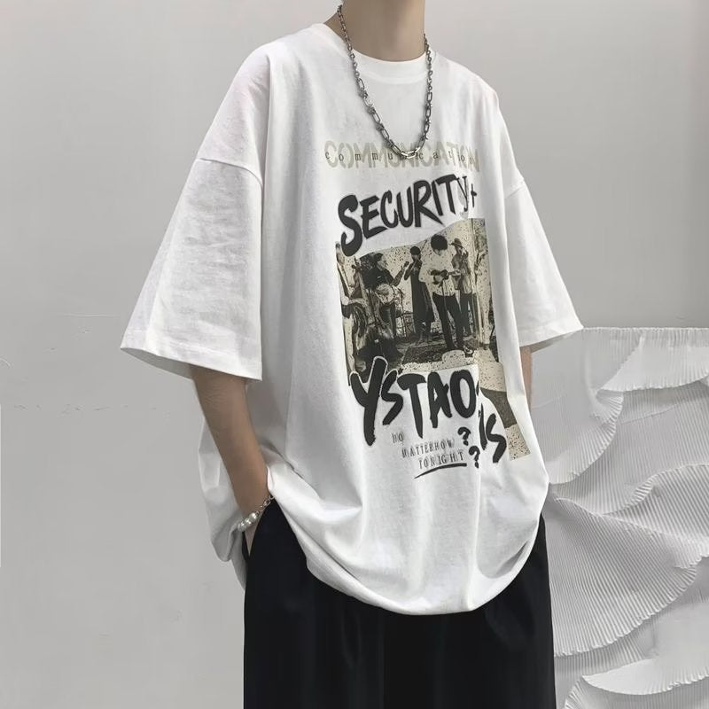 Half sleeve loose short sleeved shirt
