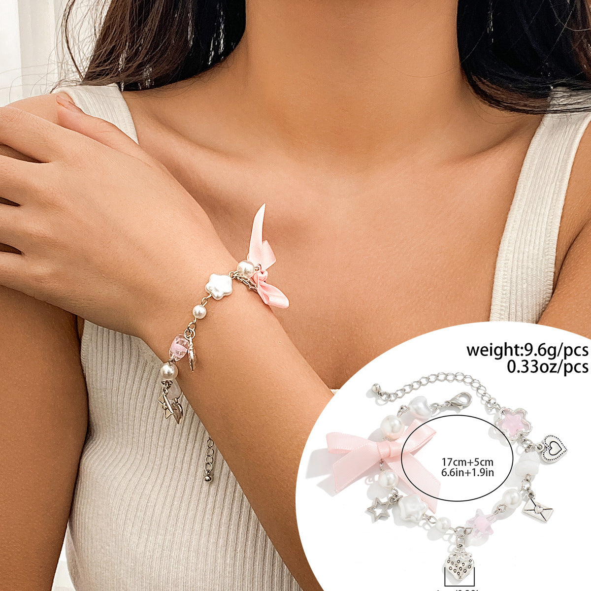 Star pendant tassel set bracelet simple and versatile magnetic heart-shaped StarBracelet bracelet