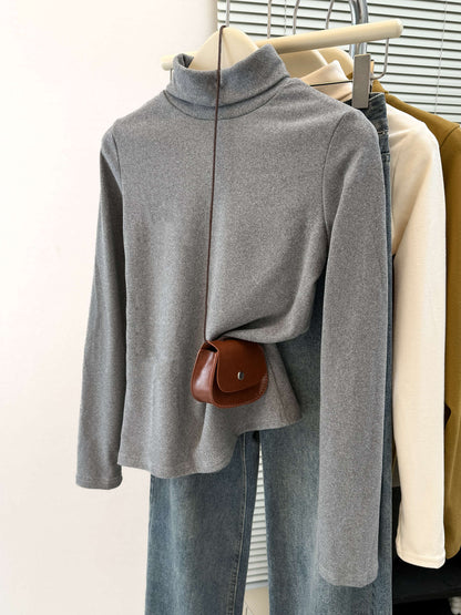 High Neck Slim Fit Long Sleeve Top