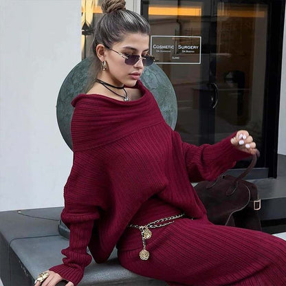 Women Knitted Sweater Set