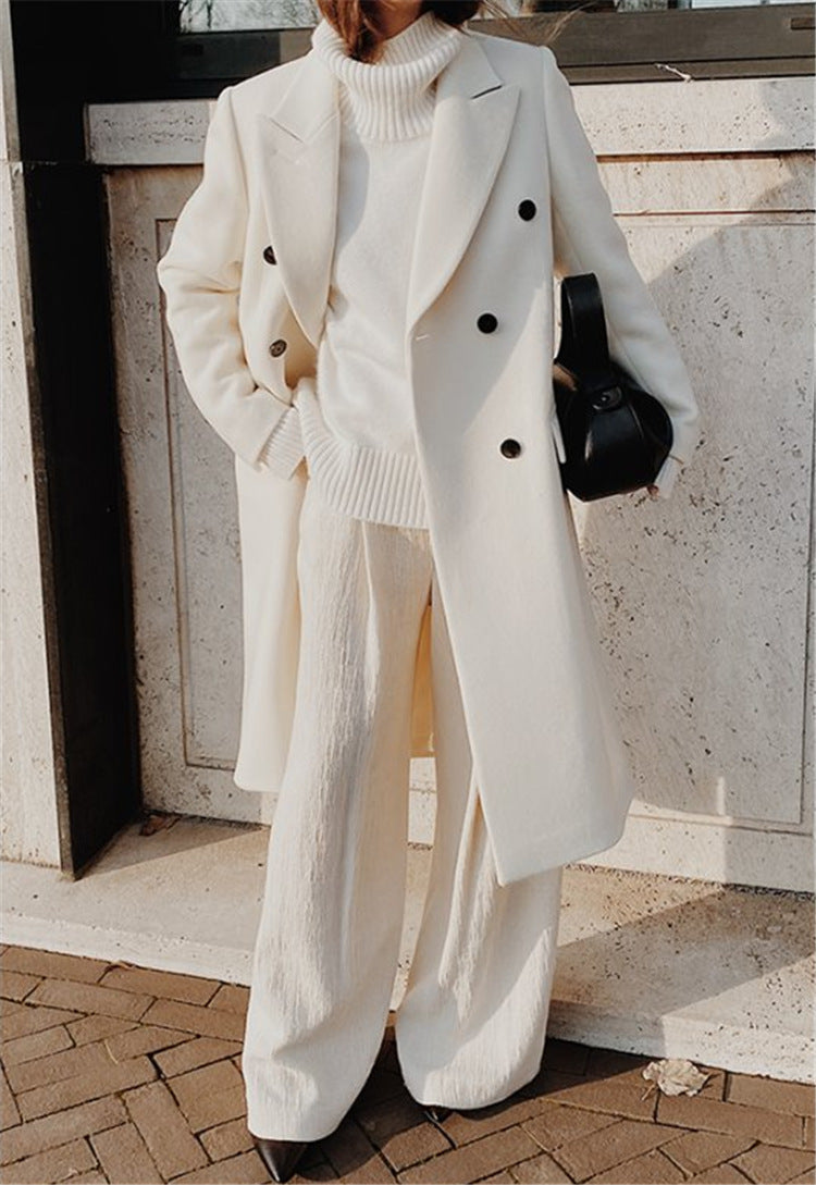 Double-Breasted Slim Outwear Coat