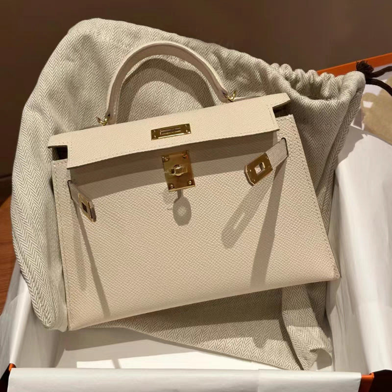 Genuine Leather Mini Kelly Crossbody Bag
