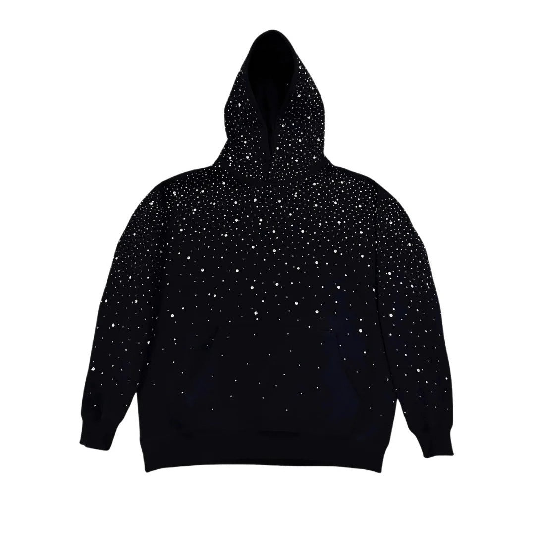 Rhinestone Starry Sky Zip Up Hoodie