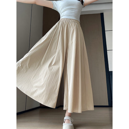 Womens High Waist Wide Leg Skirt Pants