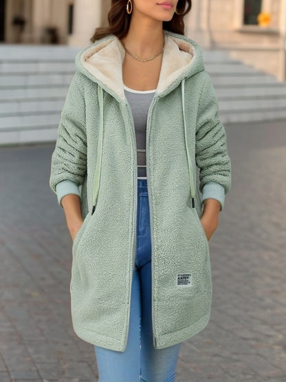 Fleece Lined Embroidered Womens Jacket