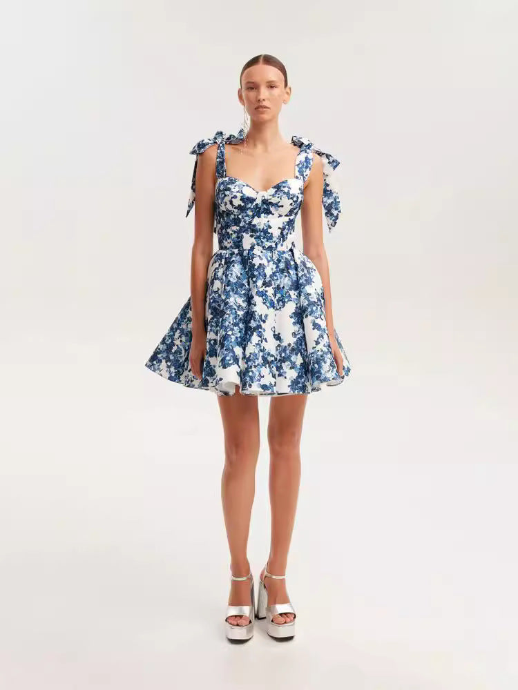 Women's Printed Chiffon A-Line Dress