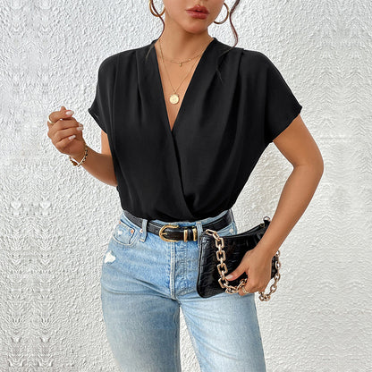 Womens Casual V-Neck Jumpsuit