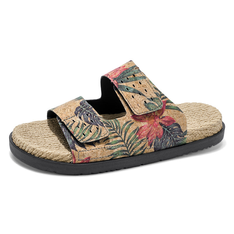 Soft-soled anti-slip leather slippers