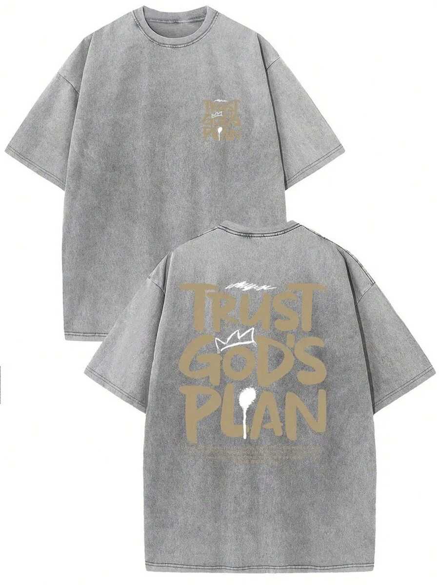 Printed Cotton Washed T-Shirts Streetwear