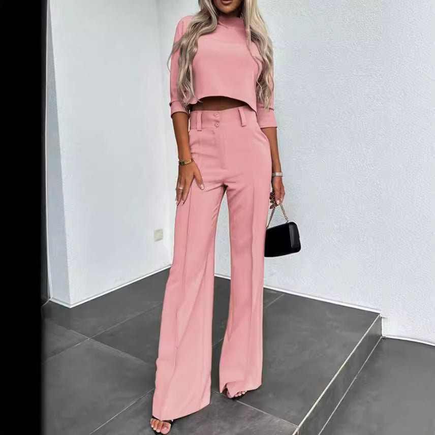 Women's Casual Two-Piece Trousers Set