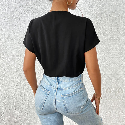Womens Casual V-Neck Jumpsuit