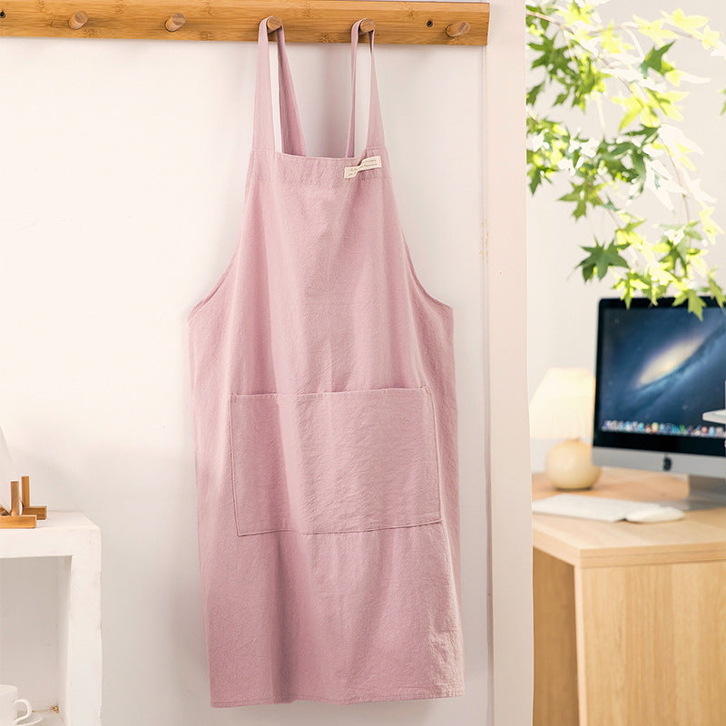 Cotton Linen Apron with Printed Logo