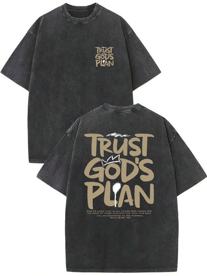 Printed Cotton Washed T-Shirts Streetwear