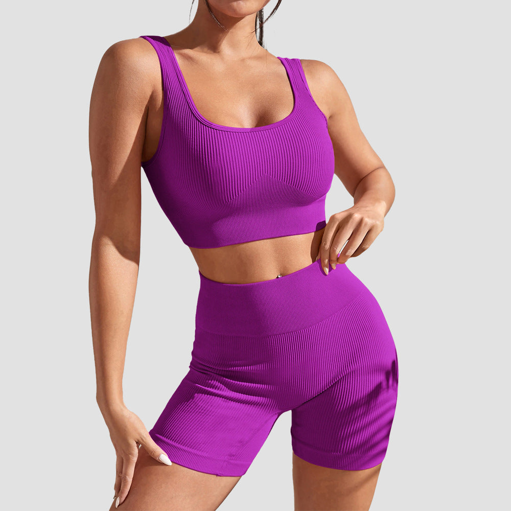 Women's Yoga Sports Set with Built-in Bra