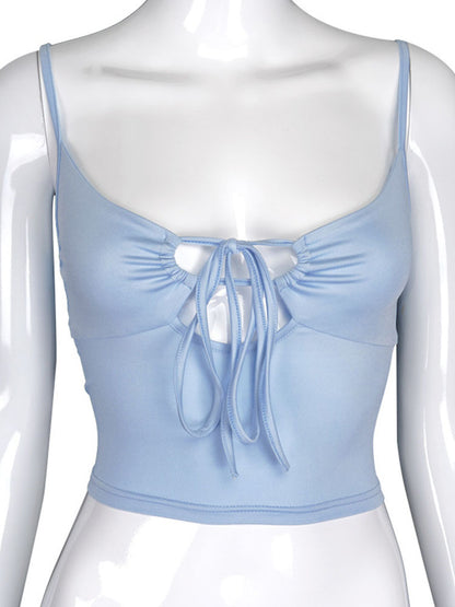 Womens Backless Hollow Suspender Top