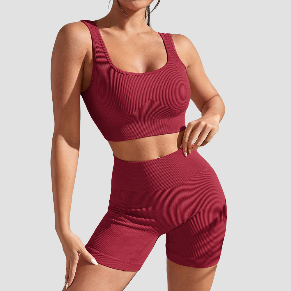 Women's Yoga Sports Set with Built-in Bra