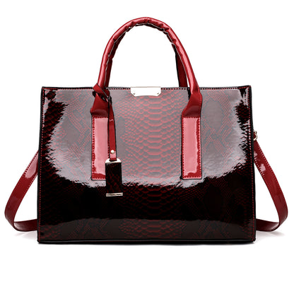 Snake Pattern PU Crossbody Bag