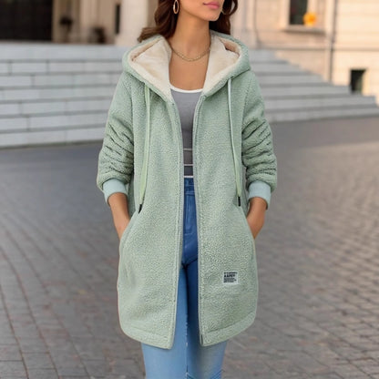 Fleece Lined Embroidered Womens Jacket