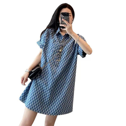 Loose Short-sleeved T-shirt Skirt