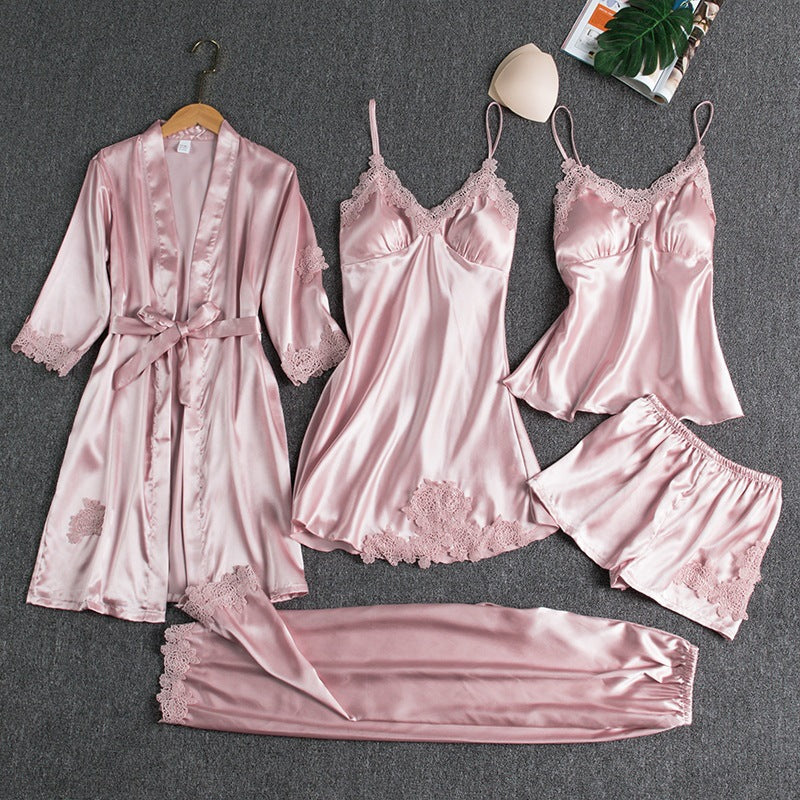 Womens Silk-like Pajama Set