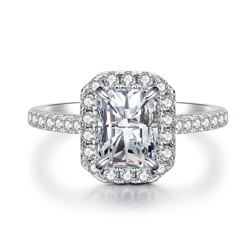 Moissanite Silver Ring