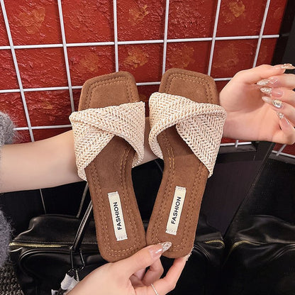 Womens Flat Sole Mesh Sandals