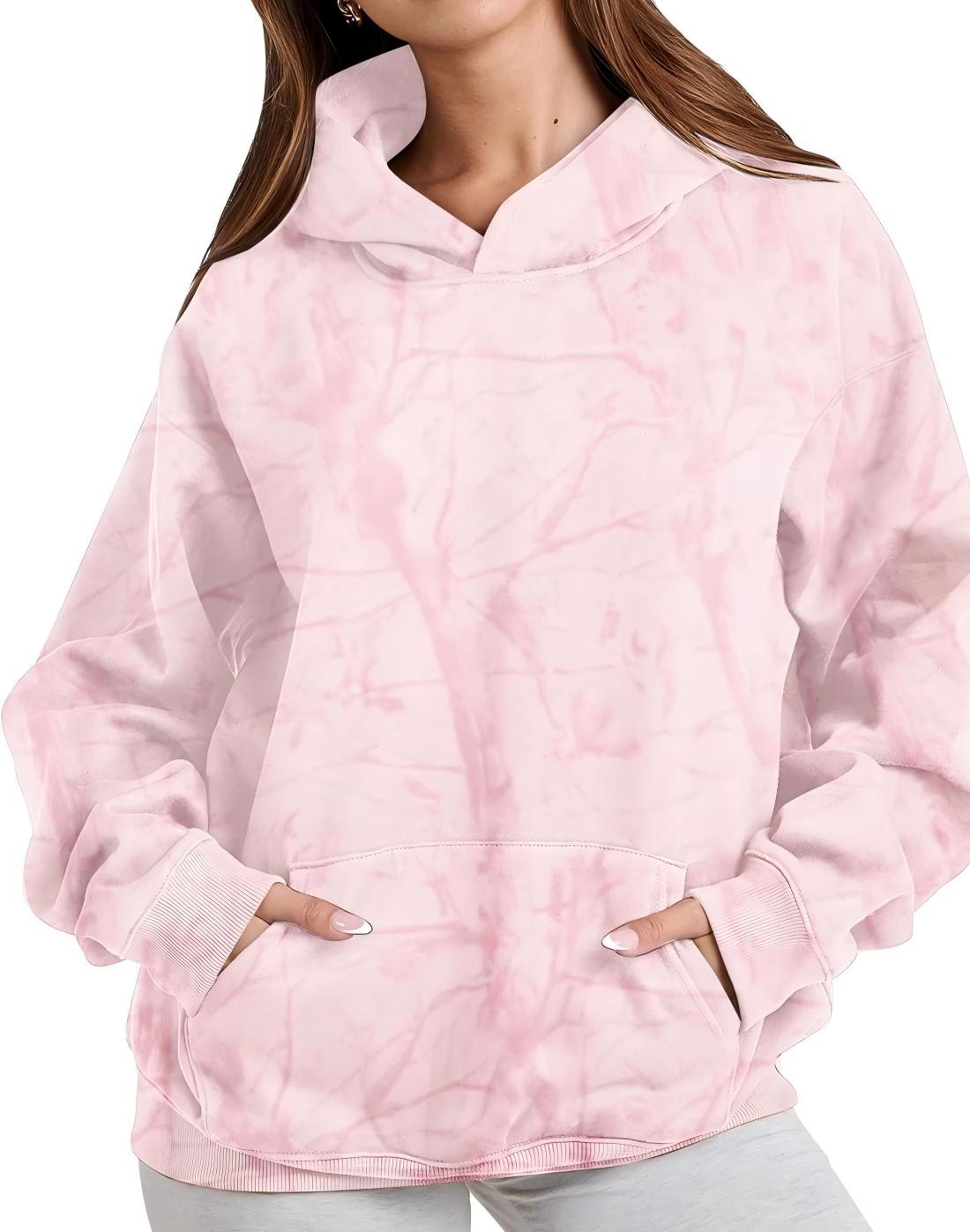 Long-sleeved camouflage tree branch pattern hoodie