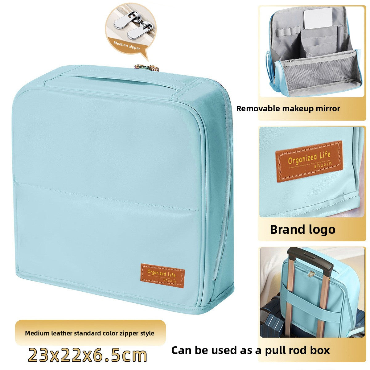 Vertical large-capacity magnetic makeup bag