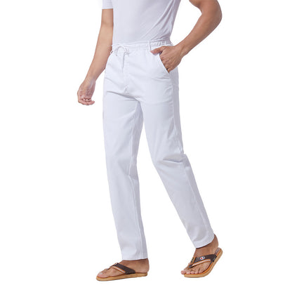 Men's Solid Color Linen Cotton Casual Pants