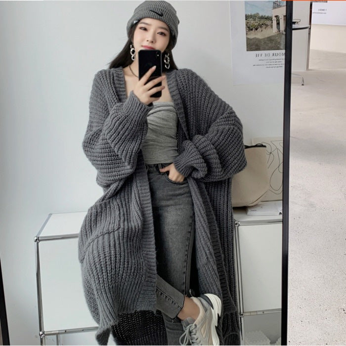 Loose Fit Long Sleeve Knitted Cardigan for Women